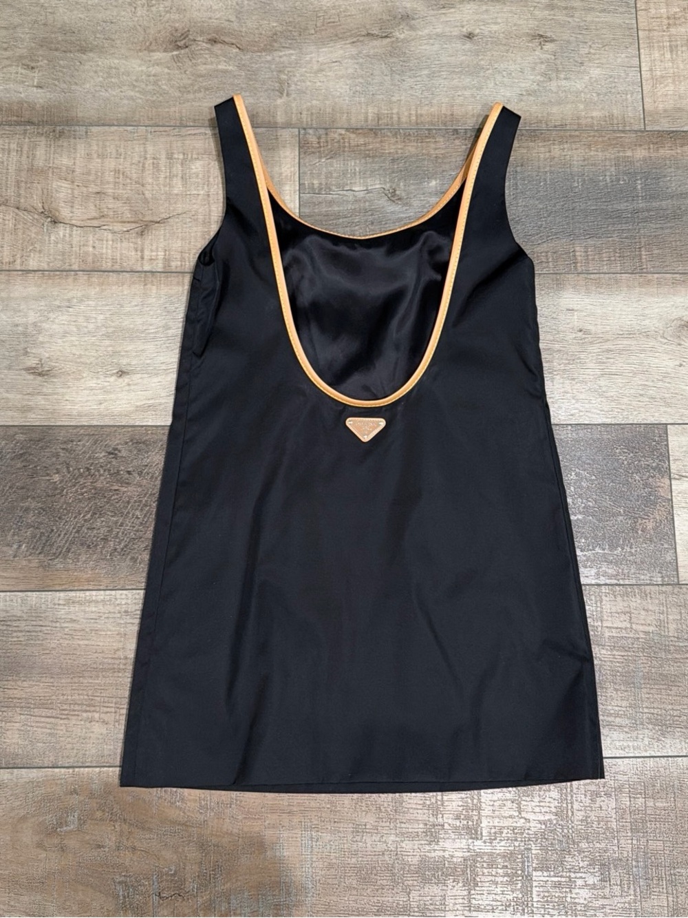 Prada Re-Nylon open back mini dress in black - Picture 7 of 13